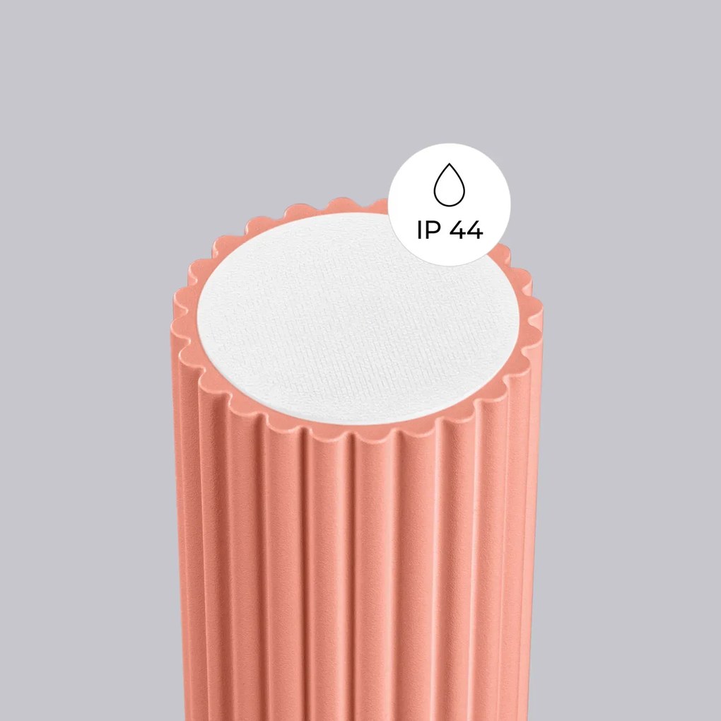 Plafon HALO brzoskwiniowy IP44 ryflowany SOLLUX  LIGHTING