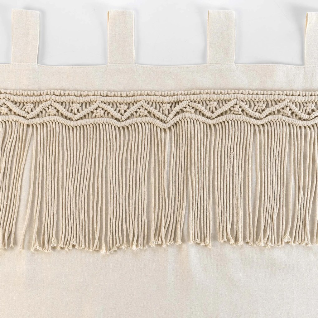 Zasłona z motywem makramy SAMYA, 140 x 240 cm