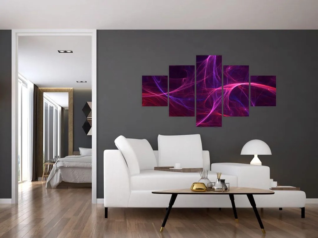 Abstrakcyjny obraz krzywych (125x70 cm)