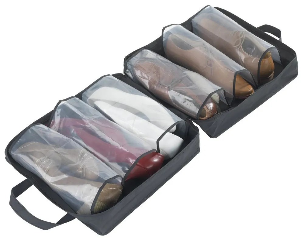 Torba podróżna na buty, organizer na 6 par, DEEP BLACK,  WENKO