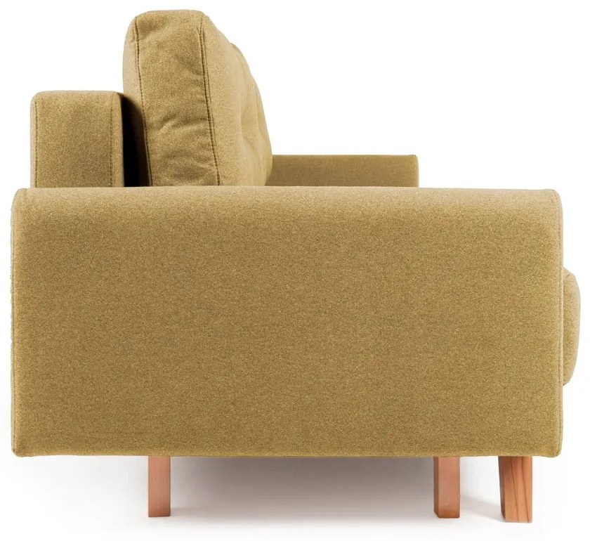 Żółta sofa rozkładana Bonami Selection Pop