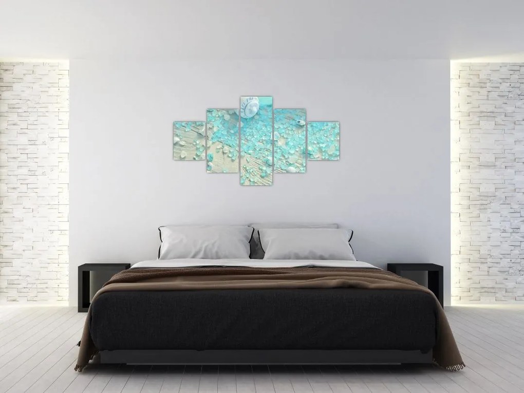 Obraz - Nadmorska atmosfera w turkusowych odcieniach (125x70 cm)
