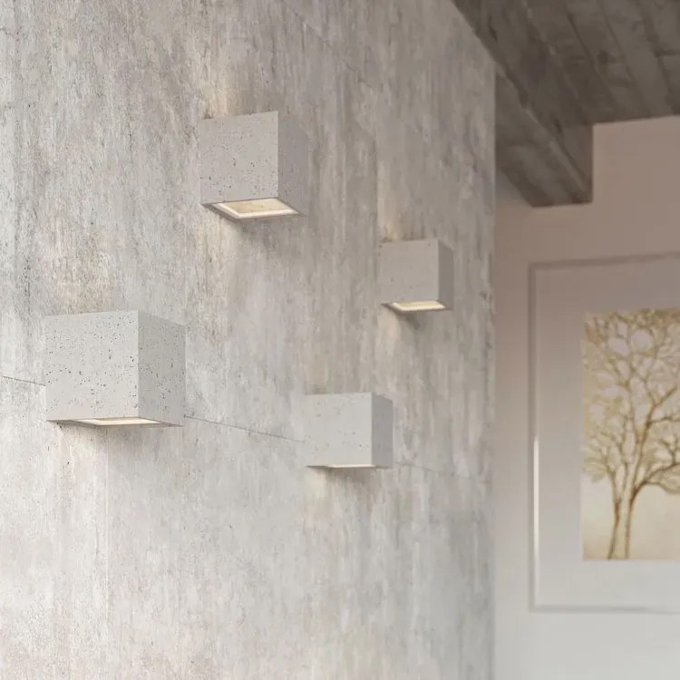 Betonowy kinkiet kostka w stylu loft - S172-Karlen