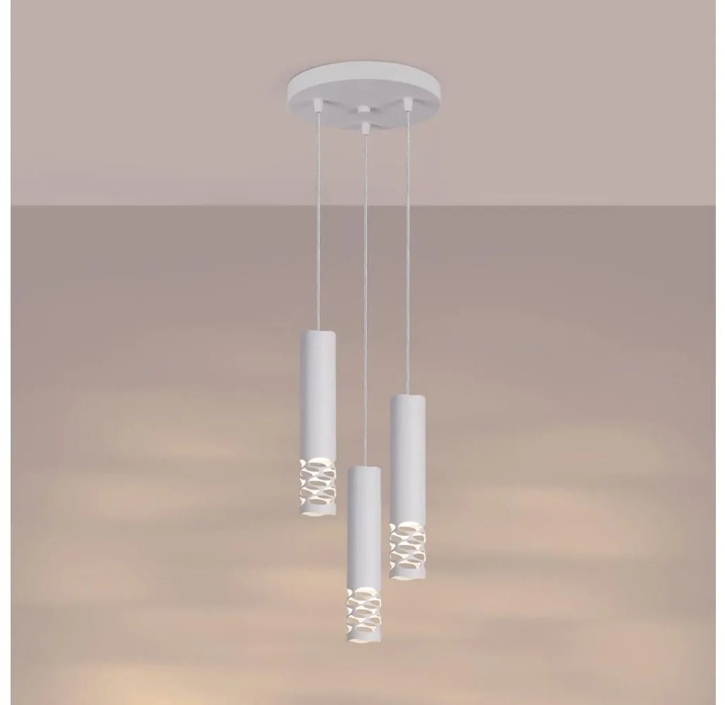 Sollux SL.1694 - Żyrandol na lince LIRO 3xGU10/10W/230V biały
