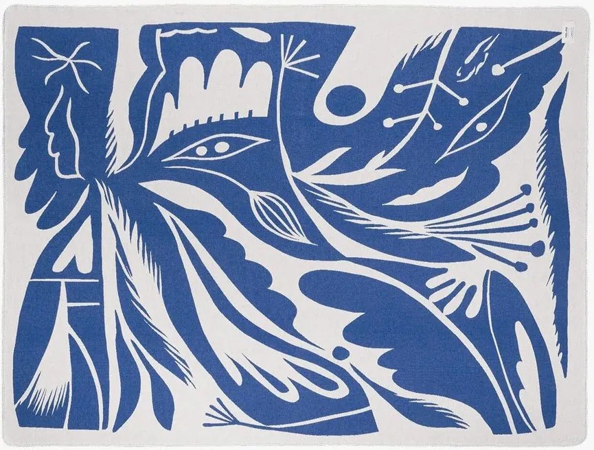 Niebieski koc 165x200 cm Lino – noo.ma