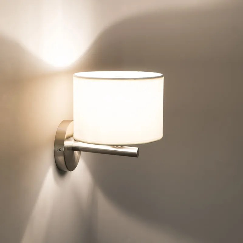 Nowoczesna lampa ścienna biała okrągła - VT 1 Nowoczesny Oswietlenie wewnetrzne