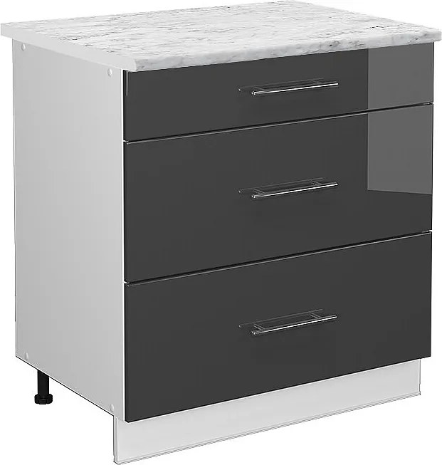 Szafka dolna do kuchni antracyt wysoki połysk 80x60x82 fame-line