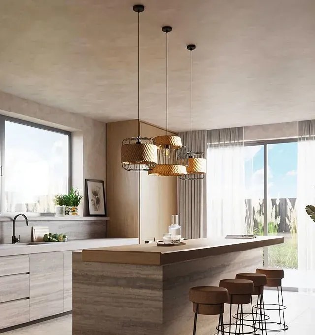 Lampa wisząca boho z drucianym kloszem - 9X A428 D3-N06