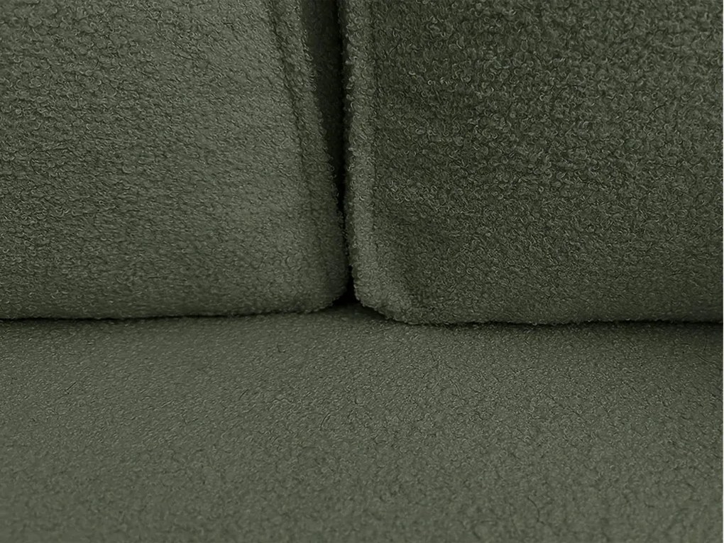 Rozkładana narożna sofa SMART BOUCLE 232x143 cm, ciemnozielona, uniwersalna