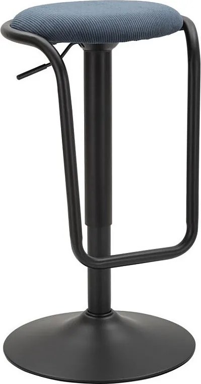 Regulowany Hoker Destiny 61-83 cm Czarny i Niebieski Tkanina Prążkowana z Podnóżkiem Styl Skandynawski