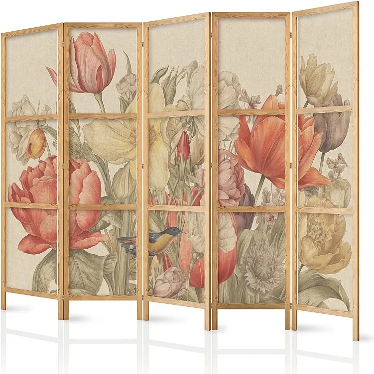 Parawan japoński Artgeist Kwiaty 225 x 172 cm 1 szt
