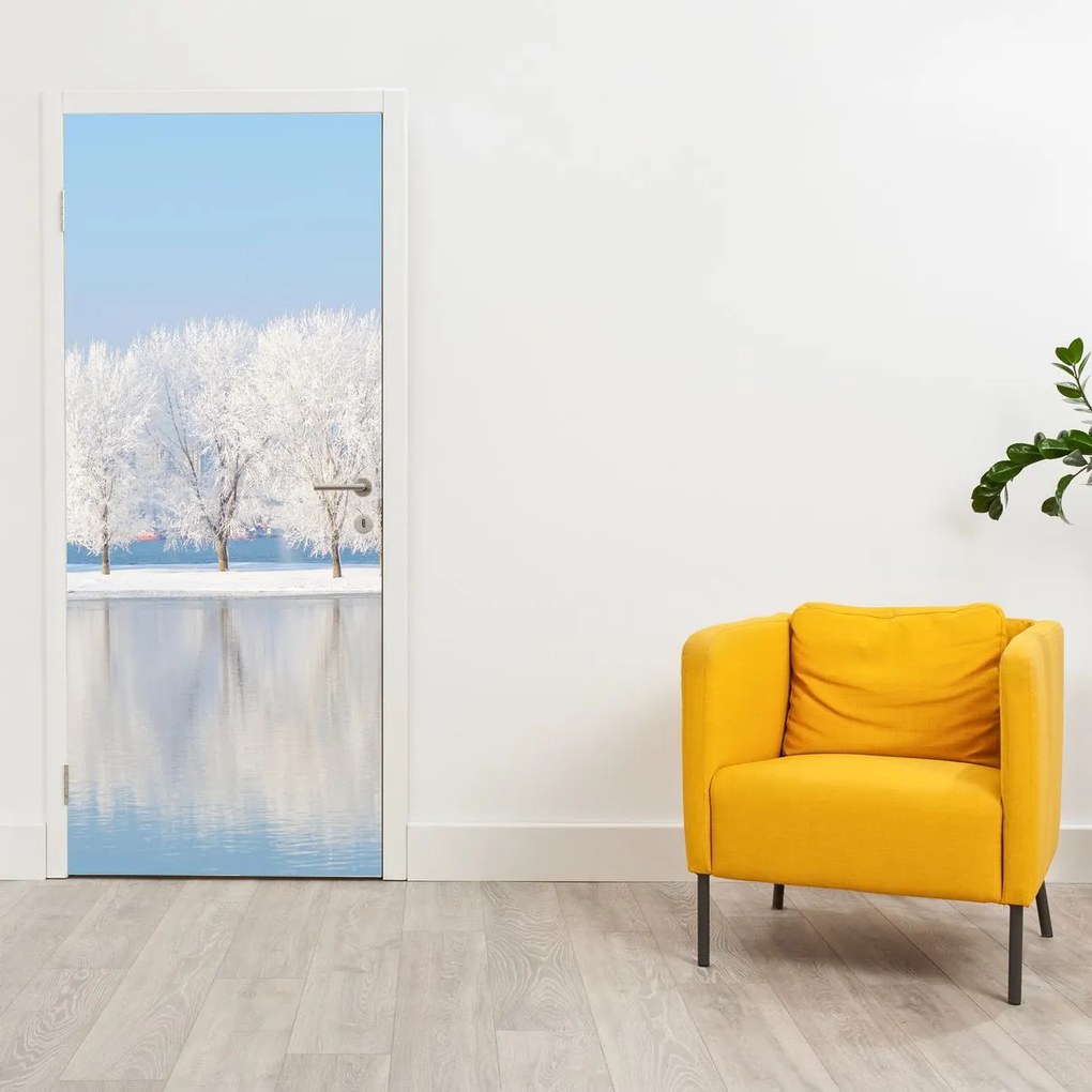 Fototapeta na drzwi - Zimowy krajobraz (95x205cm)