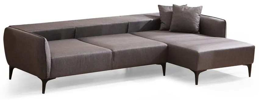 Ciemnoszara sofa narożna Belissimo, narożnik prawy – Balcab Home