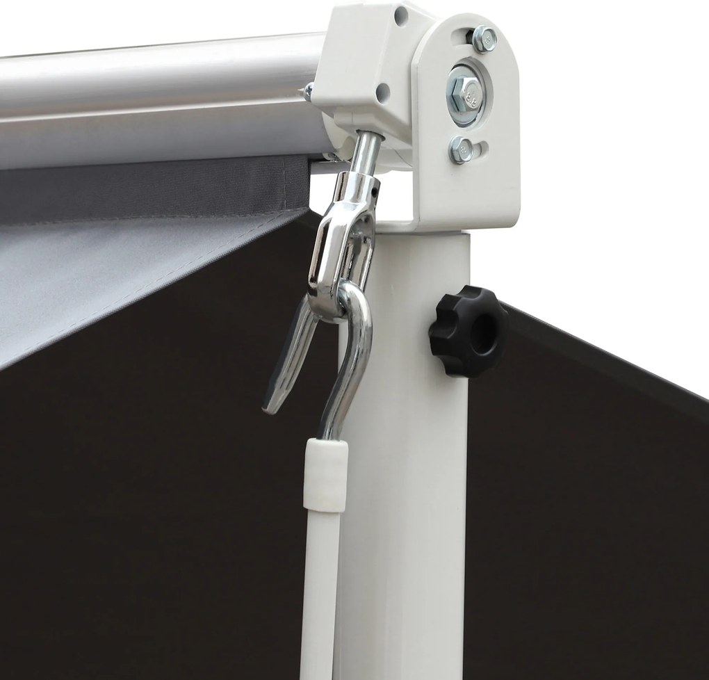 Outsunny markiza stojąca ogrodowa ze składanym ramieniem taras szara 4,5 x 3,4 m