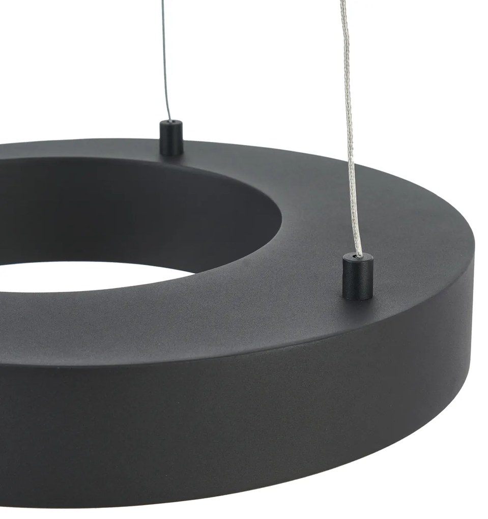Nowoczesna lampa wisząca czarna 50 cm z wbudowaną diodą LED z 3-stopniową regulacją ściemniania - Organici Nowoczesny Oswietlenie wewnetrzne