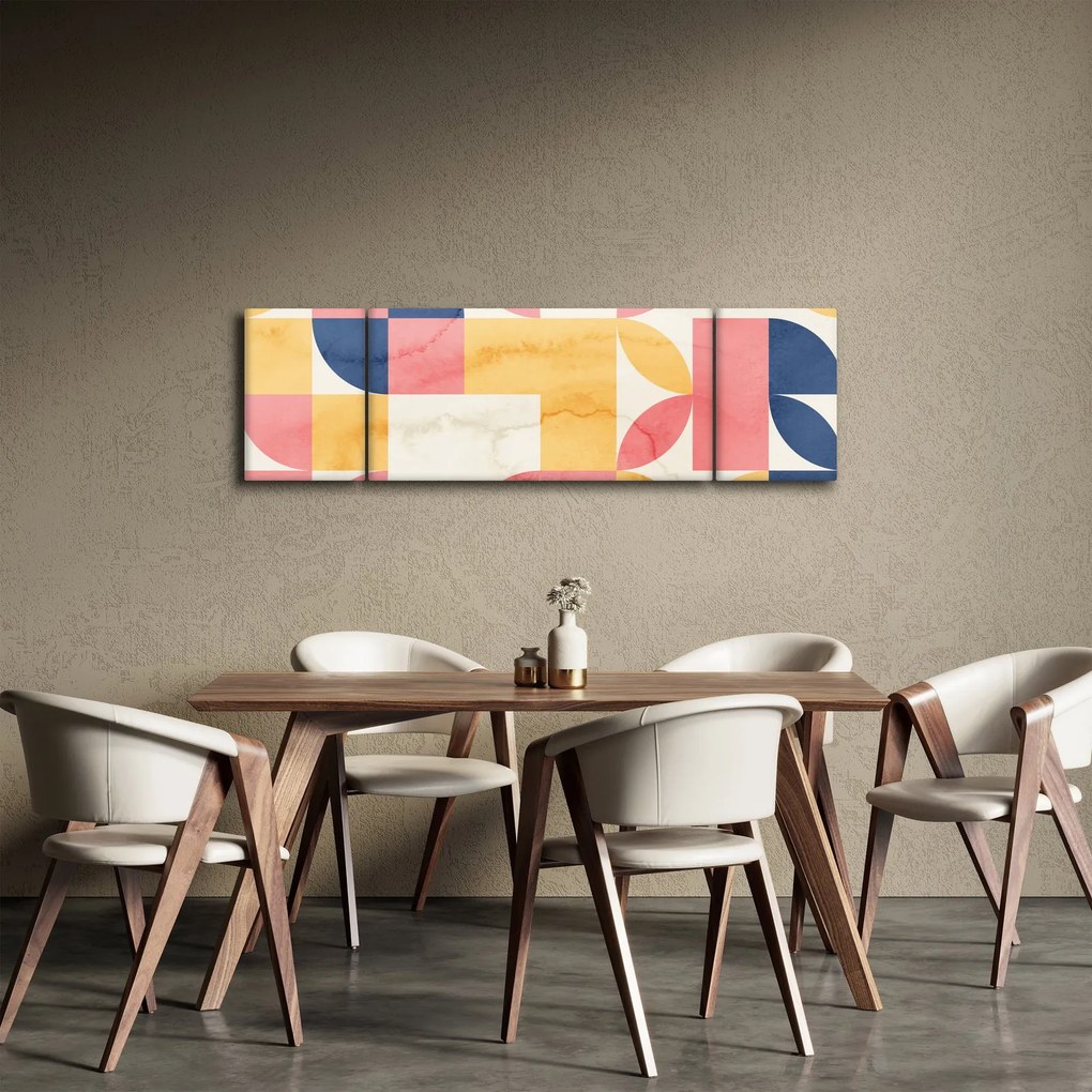 Obraz - Abstrakcja z wzorami retro (170x50 cm)