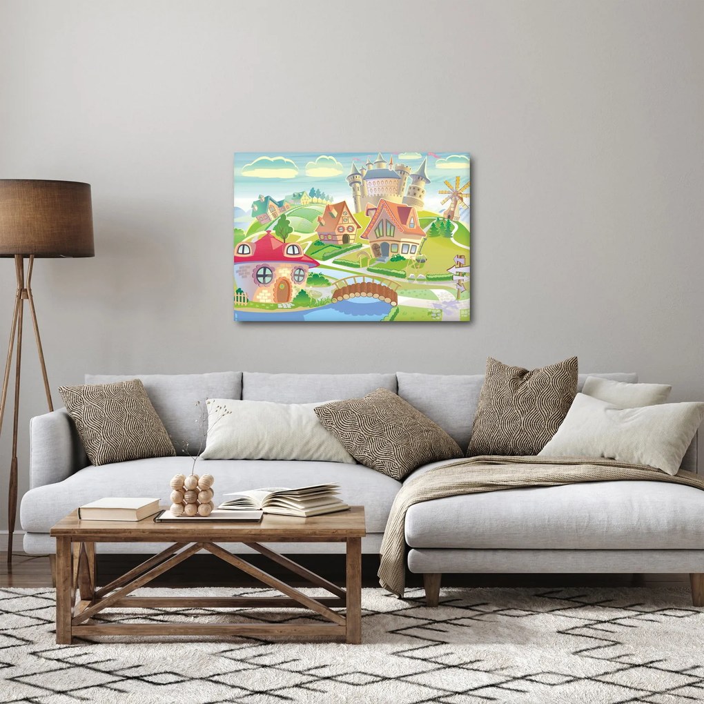 Obraz - Kolorowe miasteczko (70x50 cm)