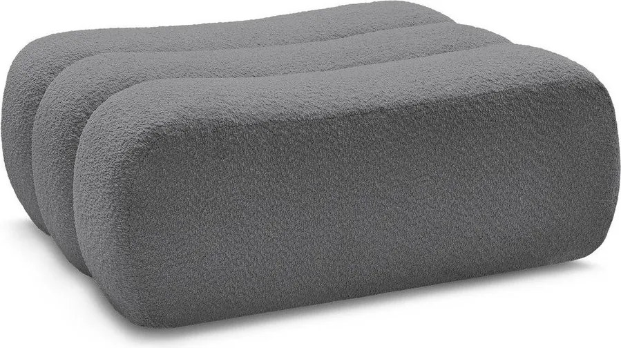 Szary podnóżek z materiału bouclé Azra – Bobochic Paris