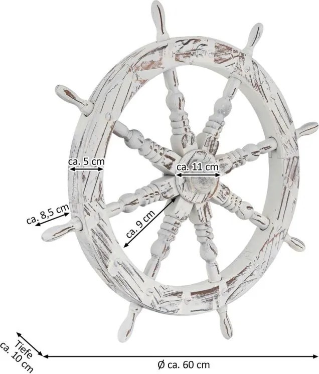 Garthen drewniany ster stylowa rustykalna dekoracja - 60 cm