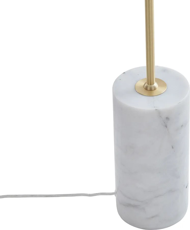 Lampa podłogowa w stylu art deco z mosiądzu z przezroczystym szkłem - Rid