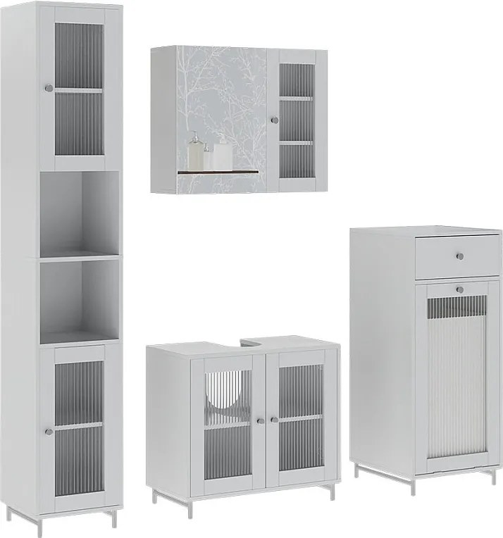 Zestaw mebli łazienkowych biały 60x30x58 malte