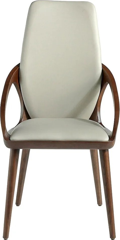 Kremowe krzesło z ekoskóry 4066 ANGEL CERDA