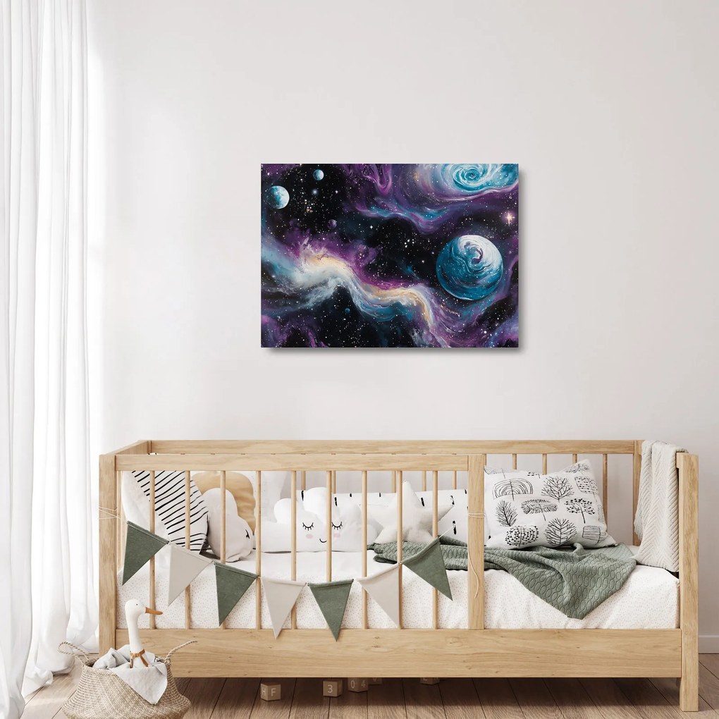 Obraz na szkle - Malowany wszechświat (70x50 cm)