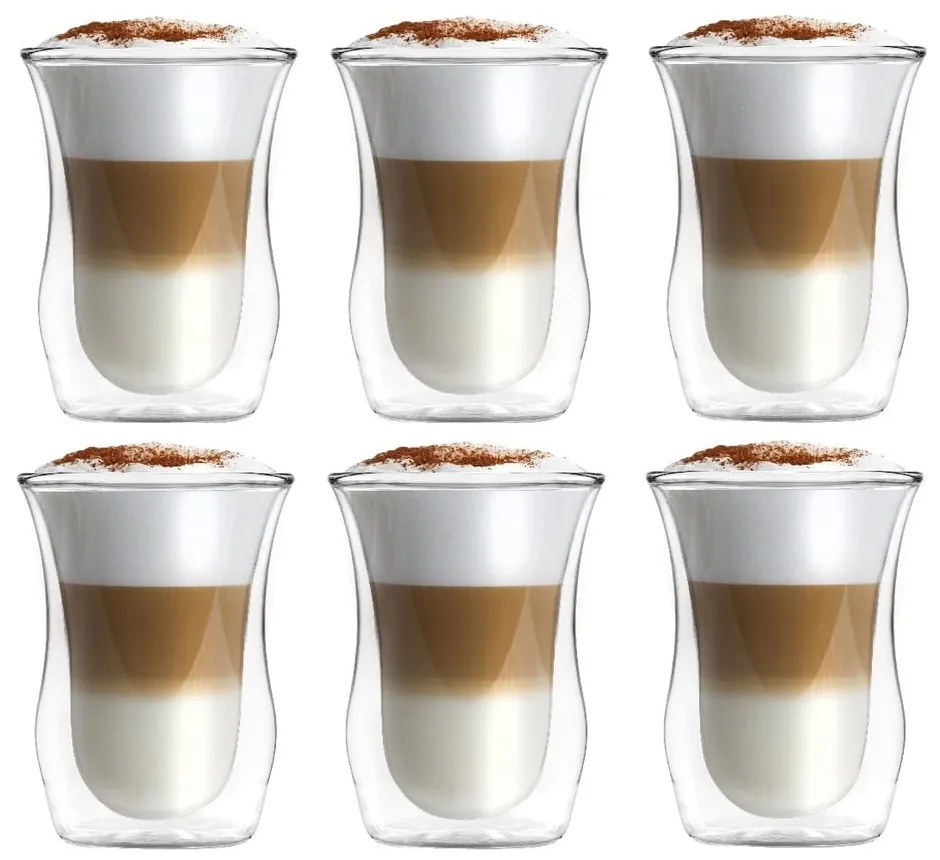 Z podwójną ścianką szklane kubki zestaw 6 szt. 250 ml – Vialli Design