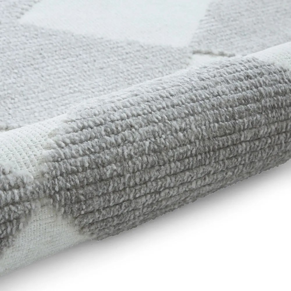 Biało-jasnoszary dywan odpowiedni do prania 200x290 cm Lyna Cream&amp;Grey – Think Rugs