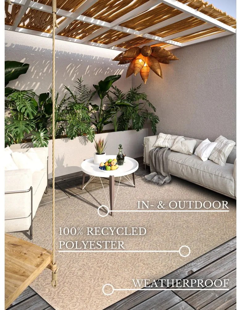 Beżowy dywan odpowiedni na zewnątrz z włókien z recyklingu 160x230 cm Julie – Villeroy&amp;Boch