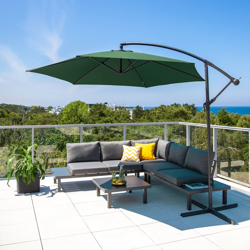 Parasol ogrodowy boczny 3 m zielony PATIO