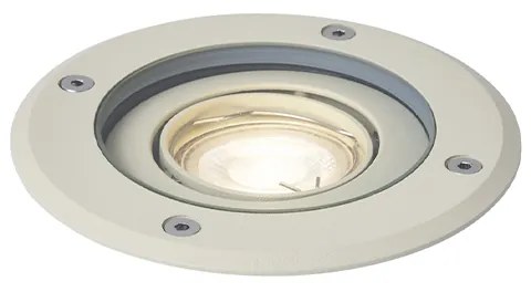 Nowoczesny reflektor gruntowy beżowy GU10 50mm regulowany IP65 - Delux
