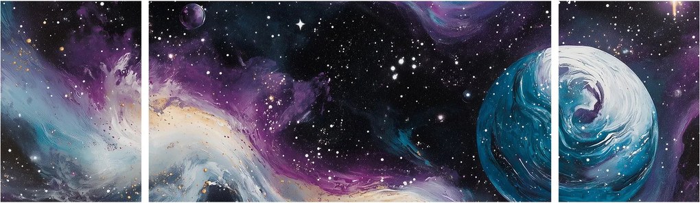 Obraz - Malowany wszechświat (170x50 cm)