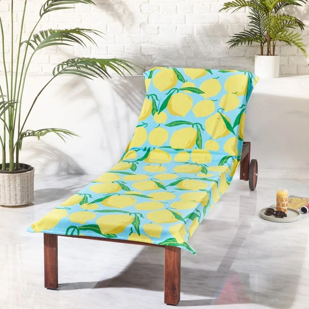 Bawełniany ręcznik plażowy 92x180 cm Lemons Lounger – Catherine Lansfield