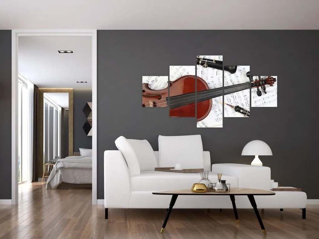Obraz - Instrumenty muzyczne (125x70 cm)