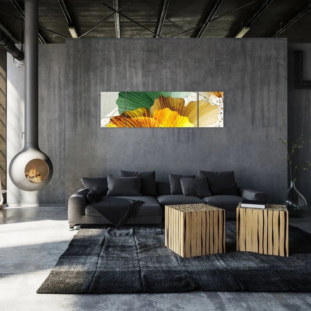 Obraz - Liście (170x50 cm)