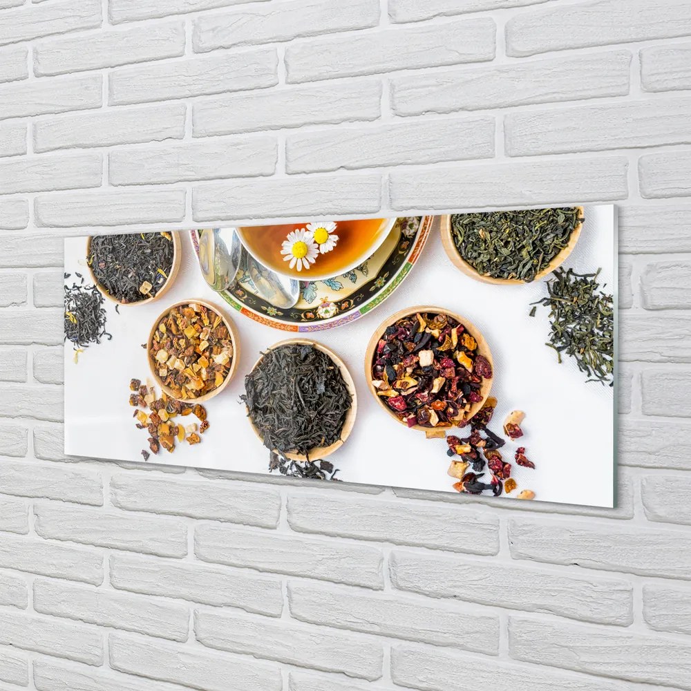 Szklany Panel Herbata Ziołowa w Kubku