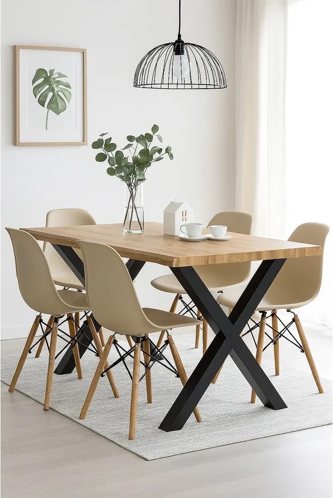 Stół w dekorze dębu 90x160 cm Kora – Bonami Essentials