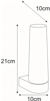 Szklana lampa ścienna łazienkowa tuba - 12X S939 Z2-Z27