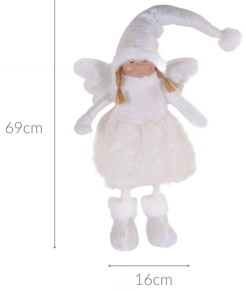 Figurka aniołek z oświetleniem LED, 69 cm