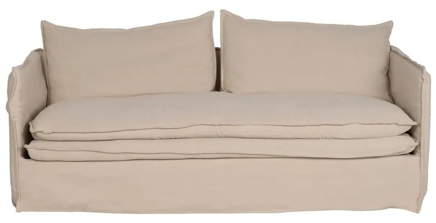 Kremowa lniana sofa 210 cm – Ixia