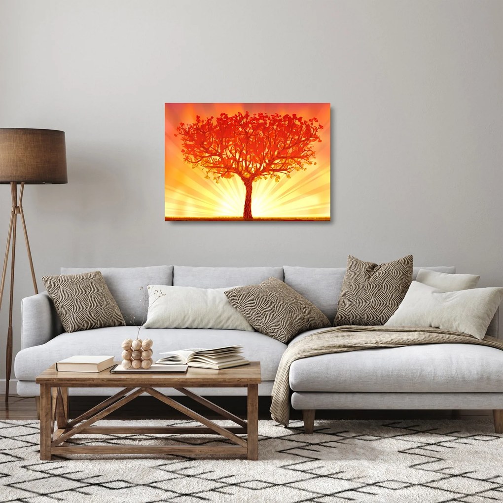 Obraz na szkle - Drzewo w słońcu (70x50 cm)