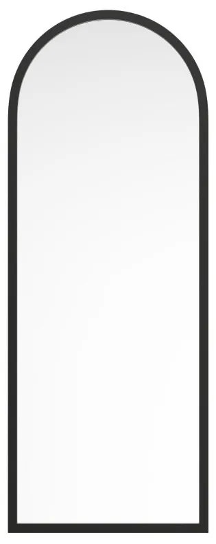 Lustro łukowe dużych rozmiarów z drewna paulowni - szer. 65 x wys. 170 cm - Czarny - SHANGI