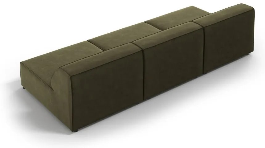 Zielona aksamitna sofa 240 cm Jodie – Micadoni Home