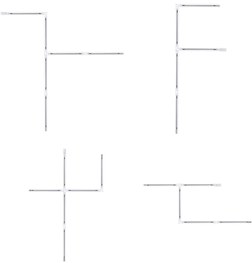 Nowoczesny system oświetlenia szynowego z 5 reflektorami białymi 1-fazowymi - Iconic Ivy