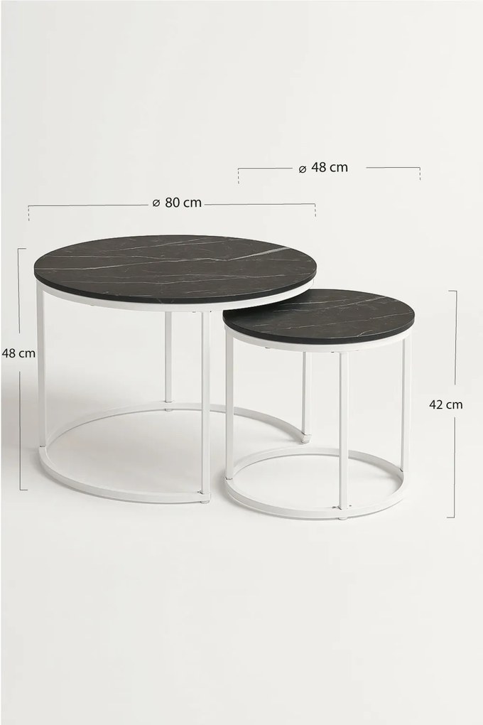 Zestaw 2 stolików Renty Center