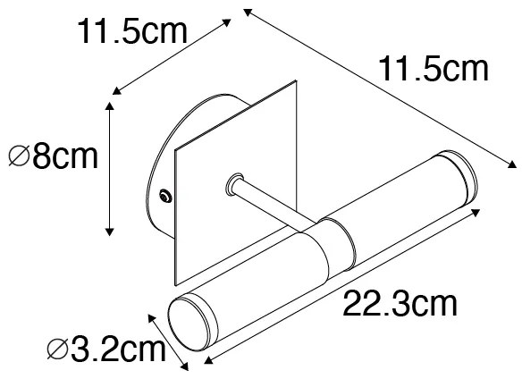 Nowoczesna lampa ścienna czarna IP44 2-punktowa - Wanna Nowoczesny Oswietlenie wewnetrzne