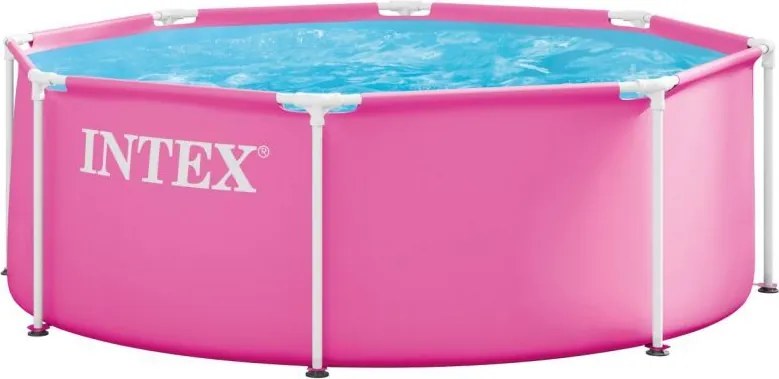 Różowy basen stelażowy dla dzieci 244 × 76 cm Intex 90-ND, 2843 litry