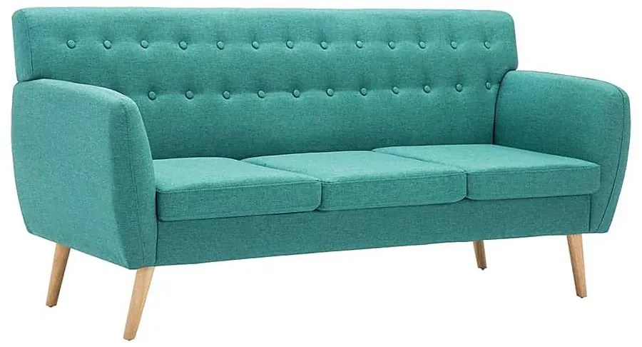 3-osobowa zielona sofa pikowana - Elia