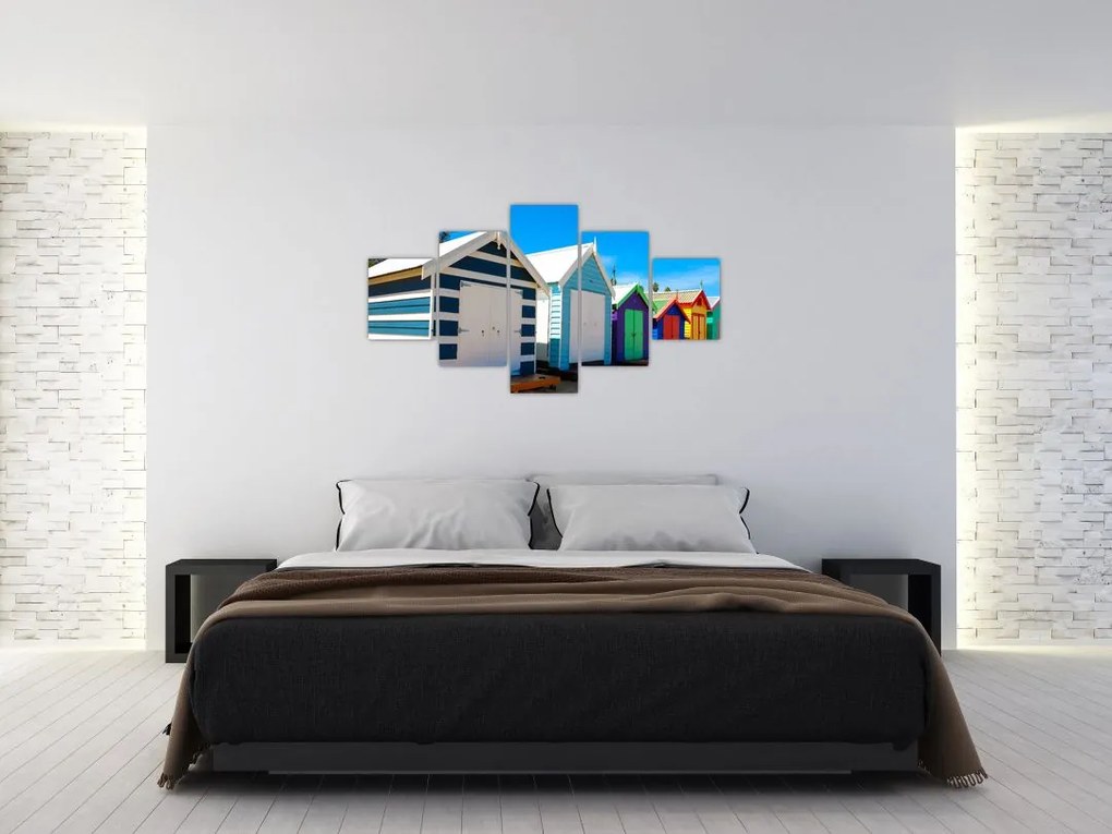 Obraz - Brighton Beach, Melbourne, Australia (125x70 cm)